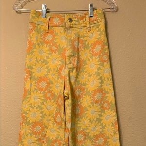 Zara Floral wide legs jeans